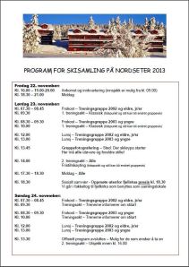 Program for Nordseter 2013