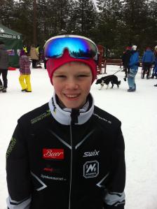 Håvard etter gjennomfrørt renn.