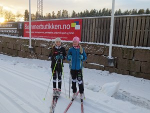 Maja og Victoria på Bergerbanen.