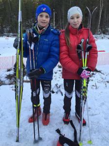 Eirik Enbusk og Maja Ellefsrud under Heddalsprinten 2015.