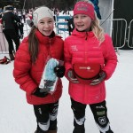 Victoria og Maja etter rennet.