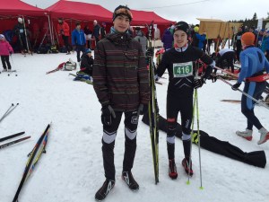Jacob og Vemund før start i Montebellorennet 2015