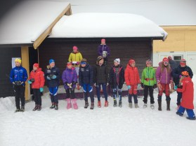 Victoria øverst på pallen under Nyttårsrennet.